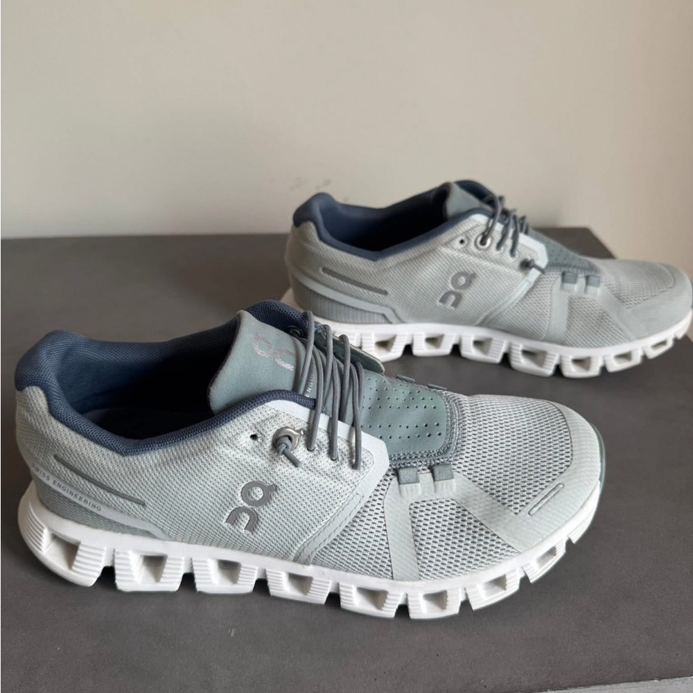 ON Running Light Blue and White Slip-On Sneakers